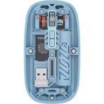 Bluetooth 5.2 ve 2.4g USB Kablosuz Mouse Pilli Mavi Tasarım - Lisinya - Çok Renkli