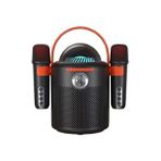 Bluetooth aile parti seti kablosuz çift mikrofon 6 ses degıstırme siyah