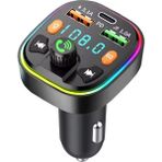 Bluetooth Araç Kiti Araç Fm Transmitter Şarj Usb Typec Mp3 Pd Flash Için Uygun Çakmaklık Giriş