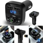 Bluetooth Fm Transmitter Car X8 - Renkli