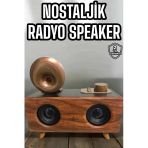 Bluetooth Hoparlör Ahşap Klasik Retro Gramofon Bluetooth Müzik Kutusu P205031s6409