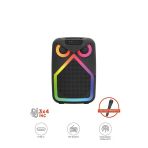 Bluetooth Hoparlör Baykuş Görünümlü 50W RGB LED Işıklı Kablosuz Mikrofonlu Taşınabilir Karaoke Speaker