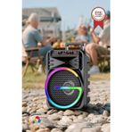 Bluetooth Hoparlör Rgb Işıklı Çift Mikrofonlu 19W Kablosuz Speaker KTS-2170 Siyah