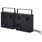 Bluetooth hoparlör, siyah, 20x20 cm, 2 adet