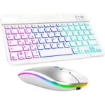 Bluetooth Klavye Mouse Seti Aydınlatmalı Türkçe Q Ergonomik Tasarım - Belirtilmemiş - Çok Renkli