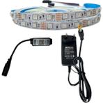 Bluetooth Kontrol Rgb Şerit LED Set 5050 Ledli 3çipli 5metre IP20 - 5 m - Çok Renkli