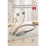 Bluetooth Kulaklık Boyun Askılı Neckband Enc Extra Bass Manyetik Kulaklık Tb10 Siyah
