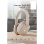 Bluetooth Kulaklık Kulak Üstü Kablosuz Kulaklık Hd50 Bej