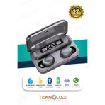 Bluetooth Kulaklık Kulakiçi Powerbanklı Çift Mikrofonlu Dokunmatik Kablosuz Earbuds F9 Pro ggfrt