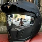 Bluetooth Motosiklet Modüler Tam Yüz Kaskı Off-Road, Çene Çıkarma ile Yetişkin Erkekler ve Kadınlar için 3/4 Açık Retro Kask Jetine Dönüşür DOT Onaylı(BLACK 2) (XL)