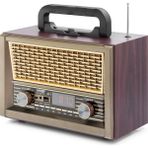 Bluetooth Nostaljik Hoparlör Fm Kumandalı 28 x 14.1 x 21 cm NS2077BT Nemere - Renkli