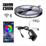 Bluetooth Özellikli Rgb Şerit LED - 10 Metre 5050 Smd Iç Mekan 3 Çip Sese ve Müziğe Duyarlı