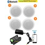 Bluetooth Özellikli Tavan Hoparlör Seti (4 Tavan Hoparlör) Anfi Kullanmadan Ev-Işyerini Seslendirin