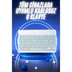 Bluetooth Şarj Edilebilir Mini Q Klavye Kablosuz Taşınabilir - 1 - 001-Renkli