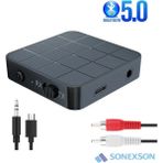 Bluetooth Ses Alıcı Verici Aux Rca USB Stereo Kablosuz Mikrofonlu Araba Tv Pc Rx Tx Receiver