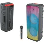 Bluetooth Speaker 8x2 Hoparlör Mikronfonlu Parti LED Işıklı - Siyah