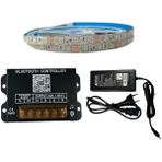 Bluetooth Telefon Kontrollü Rgb Şerit LED Set 5050 Ledli 3çipli 10METRE Silikonlu - 10 m - Çok Renkli