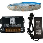 Bluetooth Telefon Kontrollü Rgb Şerit LED Set 5050 Ledli 3çipli 20METRE Silikonlu - 20 m