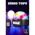 Bluetooth Uzaktan Kumandalı Çok Renkli Masaüstü Disko Topu