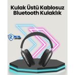 Bluetooth V5.0 Kablosuz Kulak Üstü Kulaklık | Katlanabilir, Mikro USB Girişli ( Lisinya )