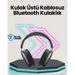 Bluetooth V5.0 Kablosuz Kulak Üstü Kulaklık | Katlanabilir, Mikro Usb Girişli Mir63680752