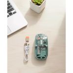 Bluetooth Ve 2.4G Usb Destekli Pilli Kablosuz Şeffaf Mouse
