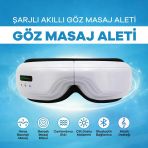 Bluetoothlu Akıllı Göz Masaj Cihazı - Göz Yorgunluğu Için Isıtmalı Hava Basınçlı Şarjlı Alet