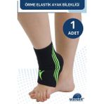 Bluewell Orthopedıcs Products Elastik Örme Likralı Sporcu Ayak Bilekliği – Bilek Koruyucu Destek Bandajı, Koşu, Fitness, Spor, Sağ ve Sol Ayak Uyumlu, Unisex - XL - Siyah