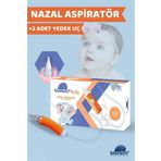 BLUEWELL ORTHOPEDICS PRODUCTS Nazal Burun Aspiratörü +2 Adet Aspiratör Yedek Uç Bebek Burun Temizleyici Otribebe Bruno Baby Uyumlu