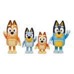 Bluey and Family: Bingo, Bandit and Chilli 4 Figure pack Articulated Character Action Figures 2.5 inches Official Collectable Toy