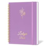 Blugool Küçük İşletmeler için Muhasebe Defter Defteri Defteri, Aile Bütçesi için Gider İzleyici Defter, Defter Tutma Defteri, Gelir ve Gider Kayıt Defteri - 21,3 cm x 15,5 cm (Mor)