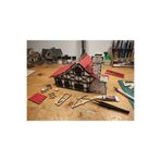 Bluline Studio Ahşap Kendin Yap Ev Maketi (Çatısı Açılır) - 3D Renkli Puzzle