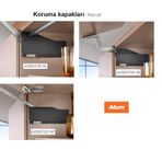 Blum 22.8001LTGR Aventos HF/HL/HS Güç Ünitesi Koyu Gri Sol Kapak