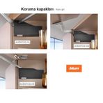 Blum 22.8001RTGR Aventos HF/HL/HS Güç Ünitesi Koyu Gri Sağ Kapak