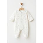Blumi Kids Organik Patikli Bebek Tulum - Grow In Love - Bej - 0 - 3 Ay