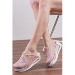 BLUMSABOTERLİK Batik Desenli Kadın Sabo Air Max Ortopedik Anatomik Hastane, Doktor, Hemşire, Aşçı Terliği, Mor, 36