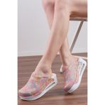 BLUMSABOTERLİK Batik Desenli Kadın Sabo Air Max Ortopedik Anatomik Hastane, Doktor, Hemşire, Aşçı Terliği, Mor, 38