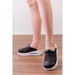 BLUMSABOTERLİK Fileli Özel Tasarım Halluks Valgus(KEMİK ÇIKINTISI) Kadın Sabo Airmax Tam Ortopedik Anatomik Terlik, Siyah, 36