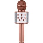 Blupple WS-858 Karaoke Mikrofon Bluetooth Kablosuz Usb, Hafıza Kartı ve Aux Girişli Taşınabilir Eğlenceli Çocuk Müzik Dans Rose Gold