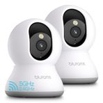 blurams Ev Güvenliği için Kameralar, Telefon Uygulamalı 2K Pet Kamera, 360 ° PTZ İç Mekan Kameraları, 2 Yönlü Konuşma, Hareket İzleme, Renkli/IR Gece Görüşü, Bulut ve SD, Alexa ile Çalışır (2Paket