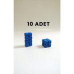 Blurix Mini Sonsuz Küp Infinity Küp – Stres Atıcı, Eğlenceli ve Taşınabilir Fidget Oyuncağı (10 Adet) - Mavi