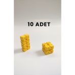 Blurix Mini Sonsuz Küp Infinity Küp – Stres Atıcı, Eğlenceli ve Taşınabilir Fidget Oyuncağı (10 Adet) - Pastel Sarı