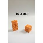 Blurix Mini Sonsuz Küp Infinity Küp – Stres Atıcı, Eğlenceli ve Taşınabilir Fidget Oyuncağı (10 Adet) - Pastel Turuncu