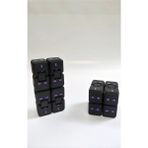 Blurix Pikselli Sonsuz Küp Infinity Küp – Stres Atıcı, Eğlenceli ve Taşınabilir Fidget Oyuncağı - Siyah - Mor