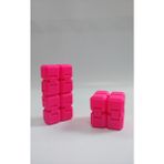 Blurix Sonsuz Küp Infinity Küp – Stres Atıcı, Eğlenceli ve Taşınabilir Fidget Oyuncağı - Neon Pembe