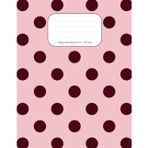 Blush & Burgundy – Polka Dot College Ruled Notebook - 8.5x11 Lined Journal, 120 Pages