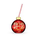 Blush Süs İçecek Bardağı, Noel Ağacı Süsleme Cam, Tatil İçecek Takımı, Vintage Stil Noel Partisi Dekorasyonu Nane Şeritli Şarap Küresi Yeniden Kullanılabilir Plastik Hasır, 396,9 g