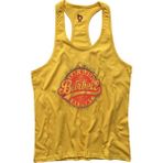 Bluu Barbell Neon Sarı Fitness Gym Tank Top Erkek Sporcu Atleti