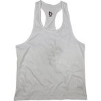 Bluu Basic Beyaz Fitness Gym Tank Top Erkek Sporcu Atleti