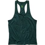 Bluu Basic Yeşil Fitness Gym Tank Top Erkek Sporcu Atleti